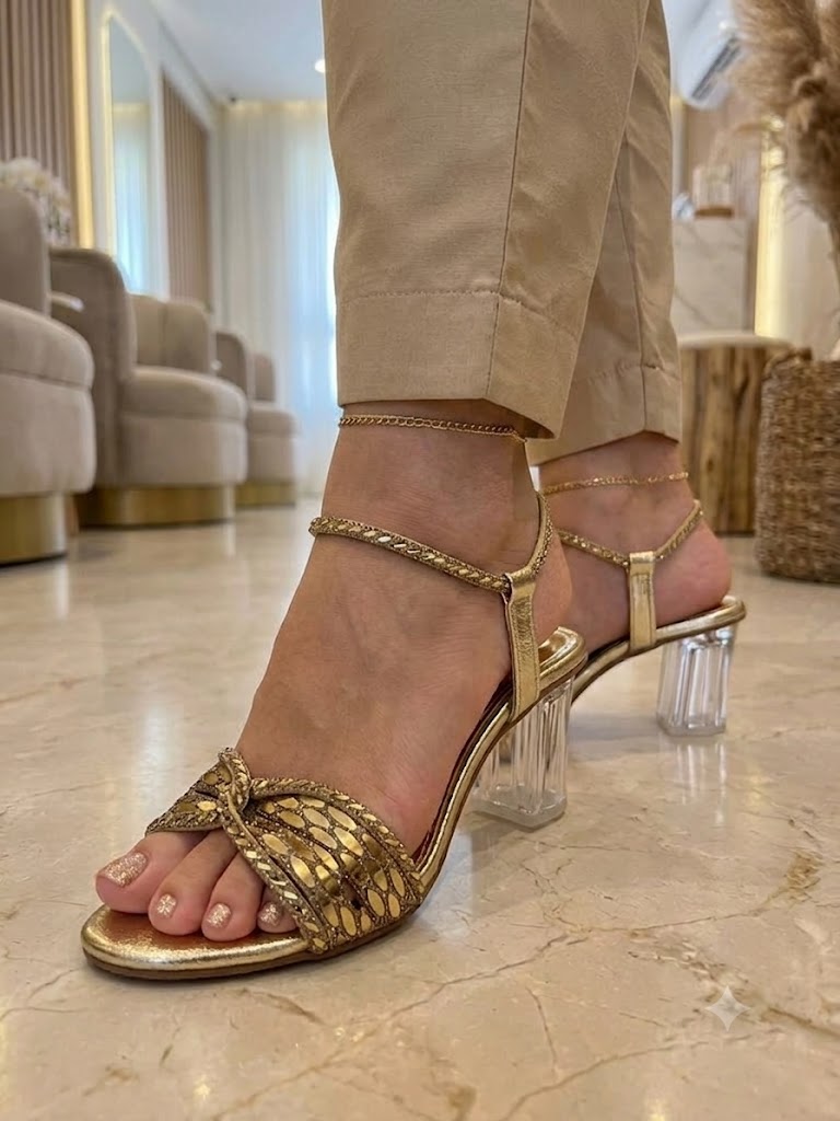 Golden Bridal Shoes For Women Wedding